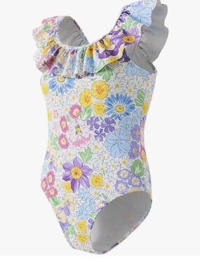 Angel season Girls Swimsuits Kids Bathing Suit One Piece Swimwear UPF 50+ nwt